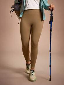 Easithlete Colanți sport casual, culoare uni, fără cusături