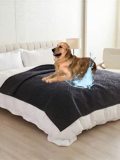 SHEIN 1Pc Reusable Waterproof Dog Bed Cover Dog Carpet Pet Pad Puppy Pad Waterproof Mat Pet Bed Cover Pet Mat Washable Pad For Large Dogs And Small Dogs Ultra-Soft Pet Bed Cover Suitable For Furniture Beds And Sofas Dog Training Pad