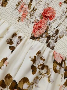 Franclia طقم فستان كامي مطبوع بالأزهار وجاكيت لون سادة مقاسات كبيرة - متعدد الألوان - مشاهدة 3