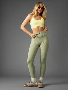 Missguided x Playboy High Rise Seamless Sports Leggings With Waistband Logo For Gym Yoga Training Workout