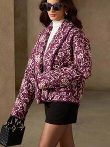 GENKIRA Women's Casual Printed Padded Coat, Fashionable European And American Design, Versatile - Multicolor - View 6