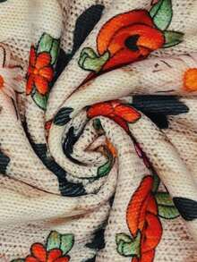 Halloween Women Pumpkin & Bat Graphic Crew Neck Casual Sweater, Suitable For Holiday And Everyday Wear - Multicolor - View 3