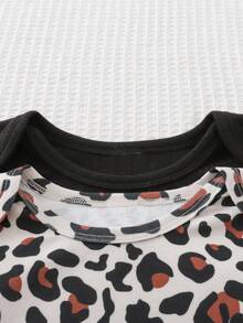 Cozy Pixies 2pcs Baby Girl Heart Pattern Solid Color Soft Knit Long Sleeve Layered Bodysuit Set Fall Winter - Multicolor - View 4