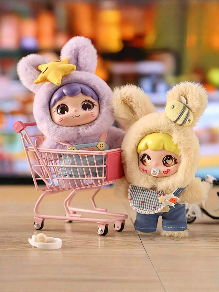 1个可爱珐琅脸娃娃毛绒玩具,材质柔软,卡哇伊人物手办,包包挂饰,钥匙扣,装饰礼物,适合女孩、青少年、收藏家(配件随机,非毛绒填充) - 彩色 - 查看 1