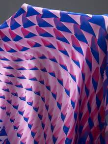 Powerista Women's Fashion Geometric Print Patchwork Cycling Jersey