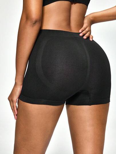 SHAPORA 1 件女士纯色无缝松紧腰内裤