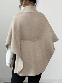 Rafferiza Fashionable Casual Date High-End Poncho Shawl Versatile Unique Elegant Women Cardigan Sweater, Autumn/Winter