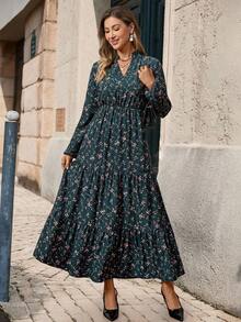 EMERY ROSE Đầm Maxi Tay Dài In Hoa Cổ Chữ V Thường Ngày Đa Năng Cho Nữ - Nhiều màu - Xem 3