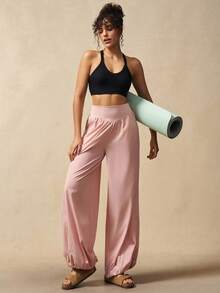 VARSIVA Sutien sport pentru femei, cu nervuri, crop, ajustat, casual, fitness, sport, maiou - Negru - Vizualizare 5