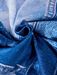 Teenager Mädchen Sommer Set mit Herz-Muster Patchwork T-Shirt & bedruckter Strick Weite Hose, 2-teiliges Lässig Set