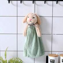 1/2 Packs Coral Fleece Hanging Hand Towels For Bathroom&Kitchen,Super Soft Rabbit Design Appease Towel, Super Soft Water Absorbent Decorative Hand Towels Cleaning Cloth Dish Cloths Kitchen Towel - Multicolor - View 11