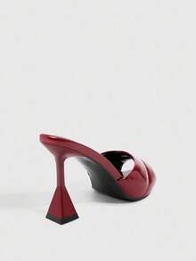 CUCCOO SZL Women's Fashion Sexy Elegant Pointed Toe High Heel Sandals - Burgundy - View 4
