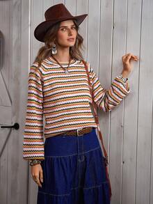 LanaWest 女士度假休闲多色条纹套头衫 - 彩色 - 查看 7