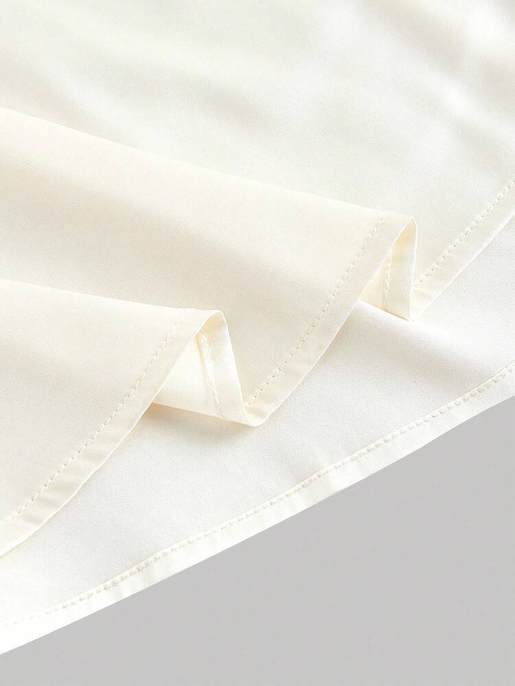 SHEIN MOD 女士蝴蝶结露背修身美人鱼连衣裙，秋冬，万圣节，圣诞节，外出，可爱，哥特，时尚，休闲，婚礼，优雅 - 杏色 - 查看 6