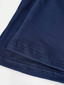 Navy Blue Flared Tween Leggings For Everyday Casual Look Fall Winter - Navy Blue - View 4