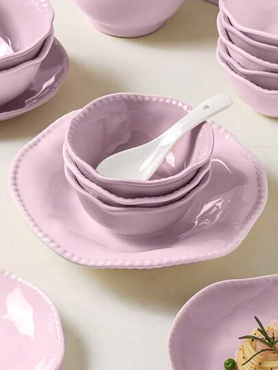 Zazumi 1 tô cơm kiểu Pháp tối giản, cao cấp, đồ dùng nhà bếp bằng gốm sứ.