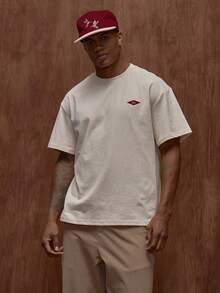 Musero Áo thun ngắn tay dáng rộng in họa tiết / Bộ sưu tập Xuân Hè - Màu be - Xem 2