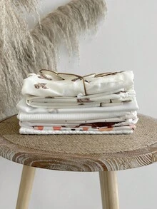 SHEIN 2pcs/Set Baby Boy Cute Bear Print Outfit, Turndown Collar Long Sleeve Cardigan + Loose Fit Pants, Comfortable Autumn/Winter Set Fall