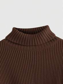 ROMWE 大码高领套头毛衣，适合秋冬穿着