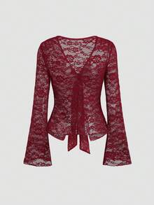 Sweetra Áo nữ Halloween, trang phục mùa thu cho nữ - Màu Đỏ Sâu - Xem 2