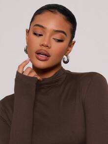 MUSERA 女士迷你连衣裙 春季派对外出 夏季性感生日优雅假日度假生日之夜约会之夜朋克派对夏季服装 - 棕色 - 查看 5