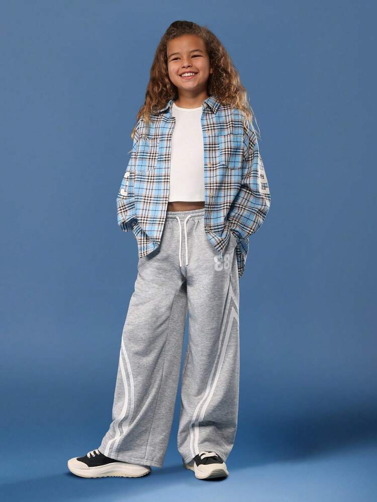 Koszula w kratę oversize z guzikami