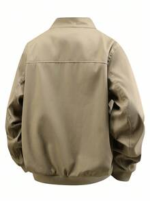 Manfinity Homme Men's Casual Basic Zip-Up Long Sleeve Jacket, Fall