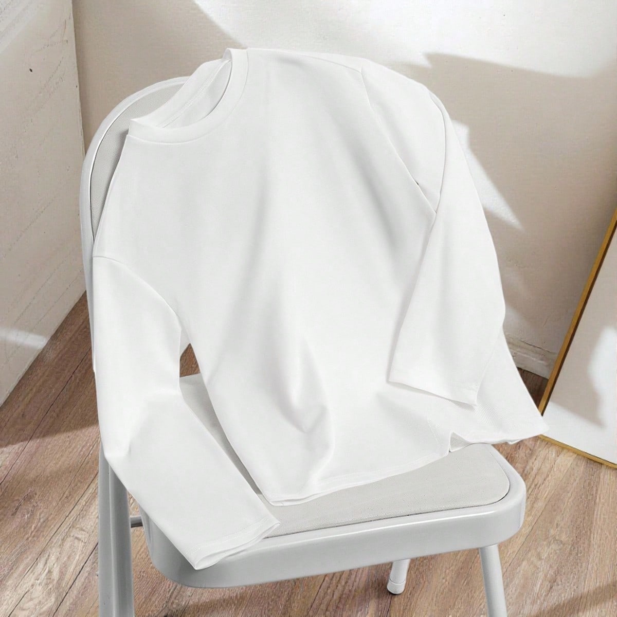 Camiseta de manga corta de diseño simple y casual para niños preadolescentes, adecuada para todas las estaciones, otoño e invierno