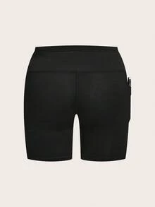 SHEIN Essnce Plus Size Women's Cute Leggings, Leggings, Quarter Pants Cycling Pants, 3 Pieces, Pants With Pockets, Casual Women's Pants, Fitness Yoga Pants, Gym Wear, High Elastic Comfort Pants Summer Outfits For Women,Biker Shorts Short Sets For Women,Shorts Sets In Women