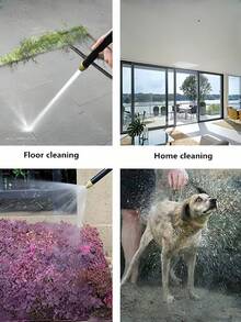 1 pièce Pistolet à eau haute pression avec 6 modes de pulvérisation, buse réglable. Outil de nettoyage extérieur pour le lavage de voiture, l'arrosage du jardin, la pelouse, la cour et la terrasse à la maison