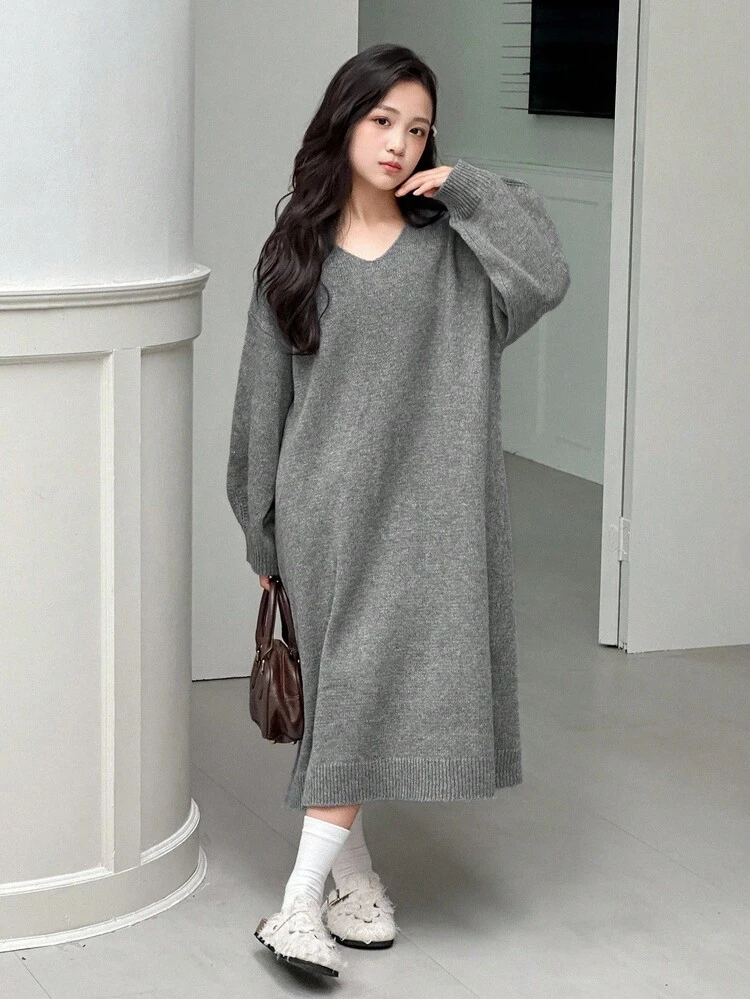 Tween Girls Knitted Sweater Dress Fall,Winter