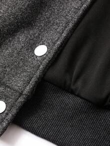 DAZY 大码男童休闲宽松撞色夹克，秋季街头风格