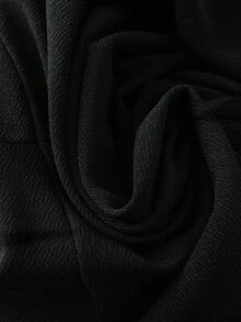 Franclia Women's Solid Color Lapel NeckPuff Sleeve Ruffle Hem Elegant Blazer Jacket, Autumn - Black - View 6