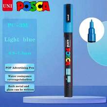 SHEIN UNI 全新包装油漆马克笔套装和单支装 1M 3M 5M 水性颜料永久性丙烯笔涂鸦艺术学校用品 - 3M 0.9-1.3MM - 查看 26