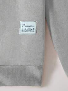 EURMUSE 2 piezas Conjunto de top de manga larga y pantalones de unicolor para hombre - Gris - Ver 5