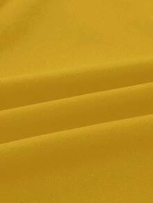 SOLERSUN Celana Panjang Wanita Ukuran Besar Warna Kuning Mustard Polos dengan Detail Sabuk, Potongan Lebar, Celana Kerja Kasual Cerdas Musim Panas, Pesta, Konser, Festival Musik Musim Gugur - Mustard Yellow - View 7