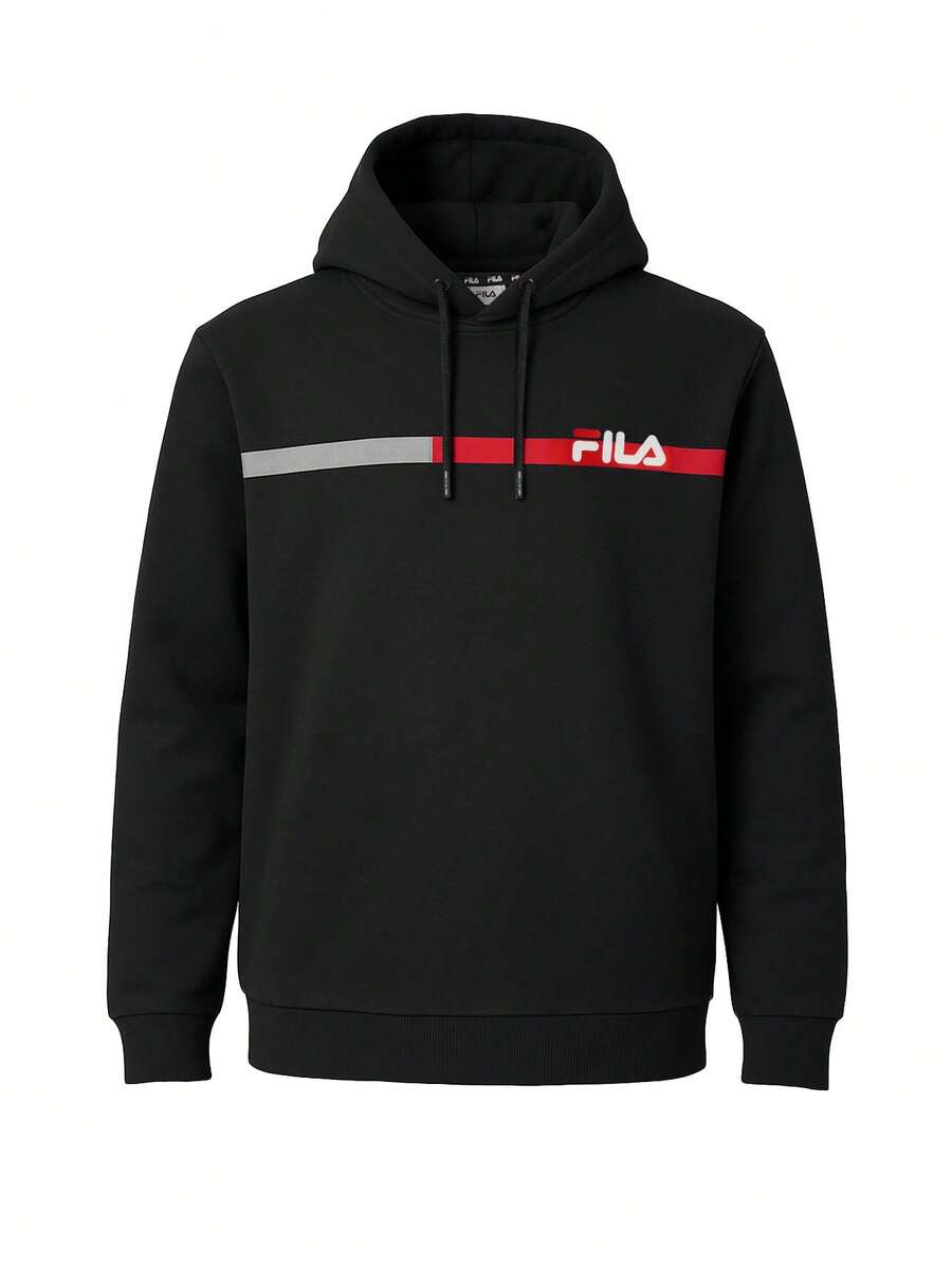 FILA Men's Hoodies Black - 黑色 - 查看 1