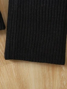 Sparklyn 1 Set Soft & Skin-Friendly Colorblock Striped Crew Neck Loose Sweater & Straight Leg Wide Pants, Versatile Outfit For Casual, Outdoor, Gathering And More Occasions, Suitable For Tween Girls Fall Winter - Multicolor - View 7