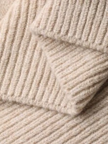 Livesso Cardigan tricoté à manches longues et épaules tombantes, couleurs contrastées, style décontracté, automne