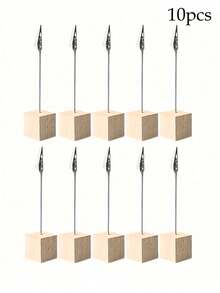 20/10/3PCS/Set Solid Wood Dining Table Card Holder Stands, Note Holder Stands, Photo Display - Suitable For Price Tags, Photos, Table Signs And Table Numbers