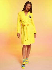 SpongeBob SquarePants | SHEIN 4 双可爱卡通女士柔软透气吸湿排汗短袜时尚休闲短袜加固脚趾和脚跟耐用所有季节百搭夏季冬季，Patrick，Squidward，Sandy - 彩色 - 查看 13