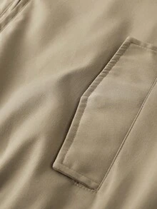 Manfinity Homme Men's Casual Basic Zip-Up Long Sleeve Jacket, Fall