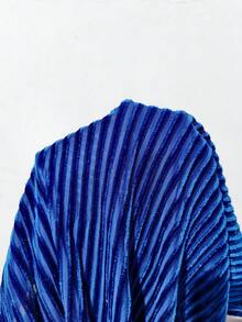 Velvet Women's Long Sleeve Top & Pants Pajama Set, Fall Winter Clothes - Royal Blue - View 7
