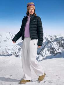 In My Nature 女式纯色插肩袖拉链半开襟户外羊毛夹克 - 紫色 - 查看 3