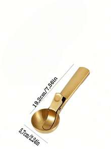 1pc Stainless Steel Ice Cream Scoop With Release Trigger Ice Cream Baller Melon Baller Digging Spoon DIY Ice Cream Sorbet Ball Spoon Dessert Tool Watermelon Spoon Fruit Carving Knife Ice Cream Scoop - Gold - View 10