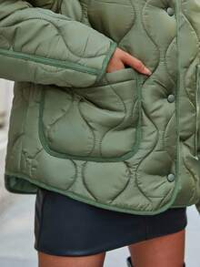 EURMUSE RueChic Frenchy 绗缝双口袋时尚冬季外套