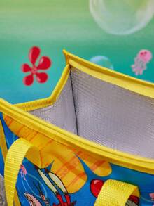 SpongeBob SquarePants | SHEIN 1pc Cartoon Character Printed Insulated Lunch Bag, Keeps Food Warm Or Cold, Large Capacity Picnic Bag Fits Lunch Box & Drink, Suitable For Picnic, Camping, Travel, Home Use, Family & Student