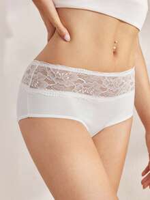 Ocili Comfortable Lace Ladies' Triangle Panties Bridallingerie - White - View 4