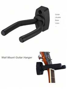 1pc Guitar Wall Mount Holder With Adjustable Soft Hook Universal Type Guitars Ukulele Bass Erhu Hanger
