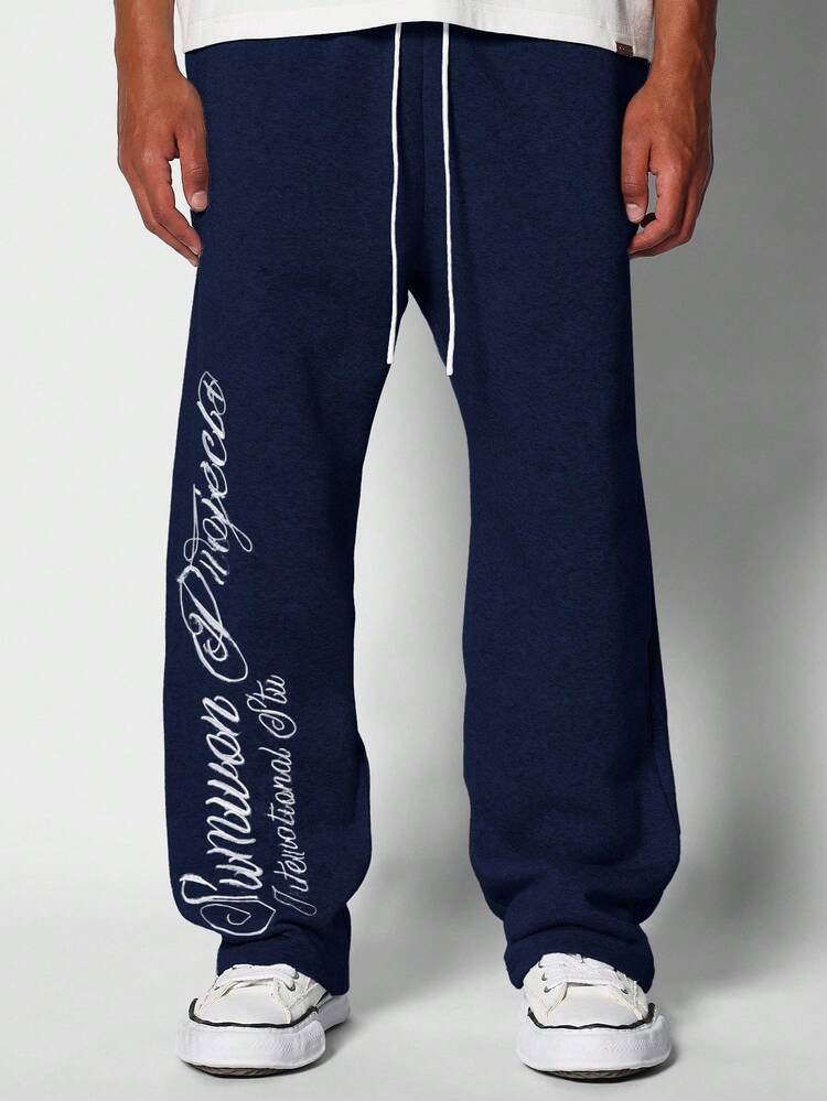 Embroidered Loose Fit Jogger With Drawstring Waist